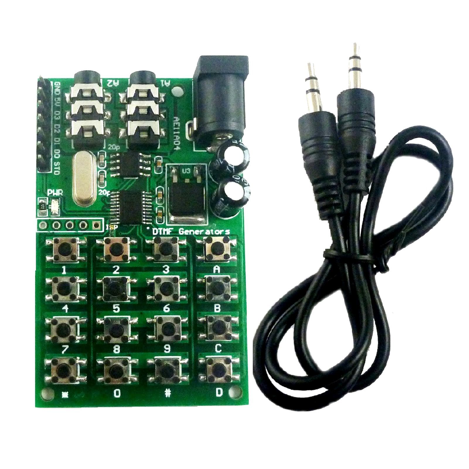 DTMF Module 5-24VDC Audio Generator Module Voice Dual Encoder Transmitters Board Keyboard for multicolour