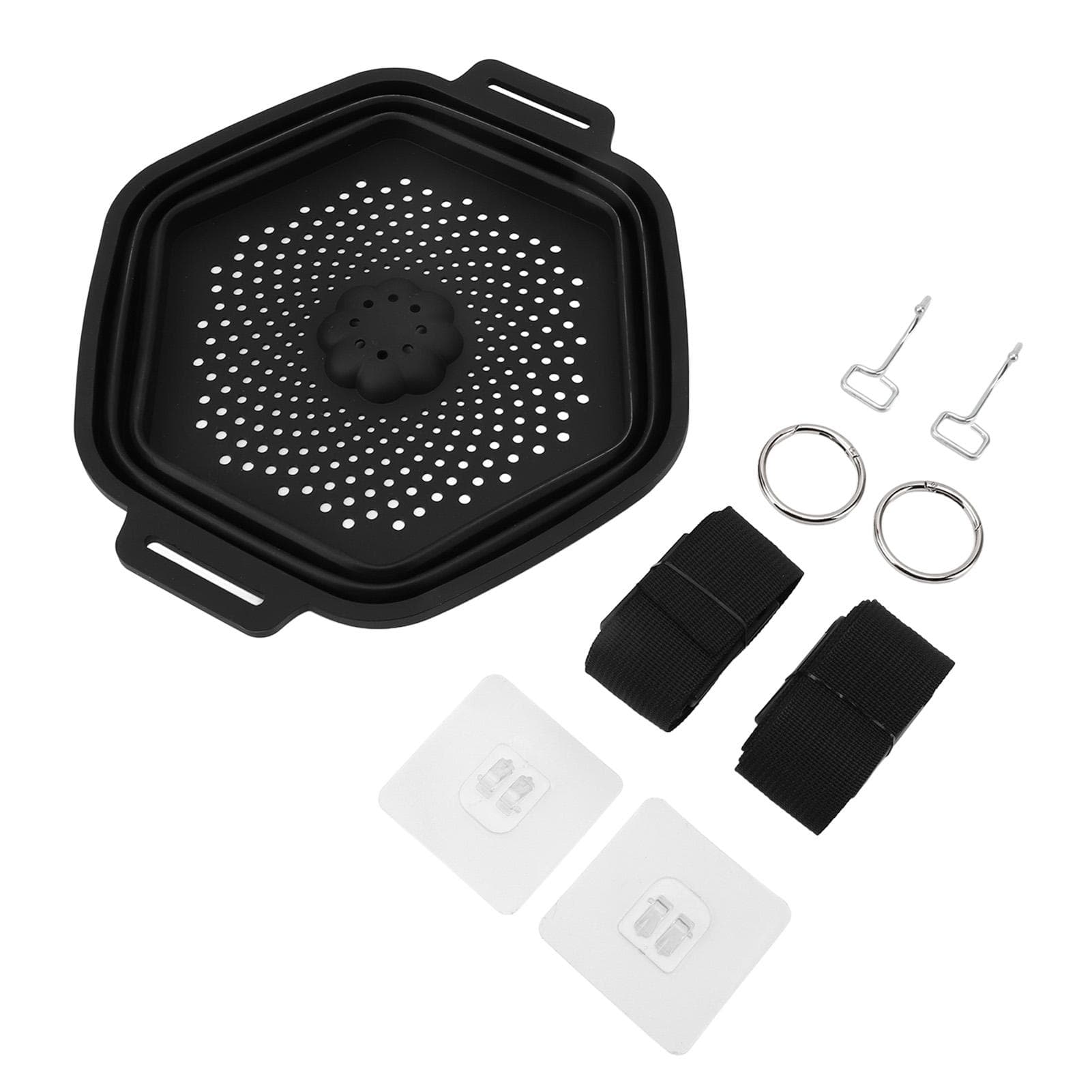 Silicone Ice Bath Tub Bucket Foldable Portable Hanging Water Chiller Rapid Cooling Black