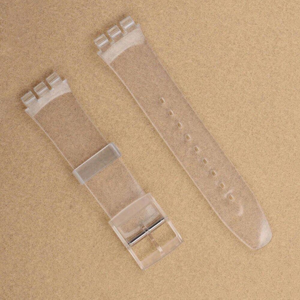 Silicone Strap For Swatch Soft TPU Watchband 17mm 19mm Rubber Strap For Men Women Belt Wristband 20mm Band Watch Accessories 19mm transparent