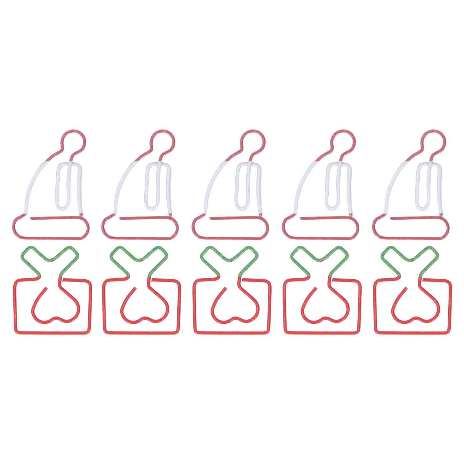 100PCS Metallic Paper Clips Unique Style Rustproof Sturdy for Office Memo File Classification