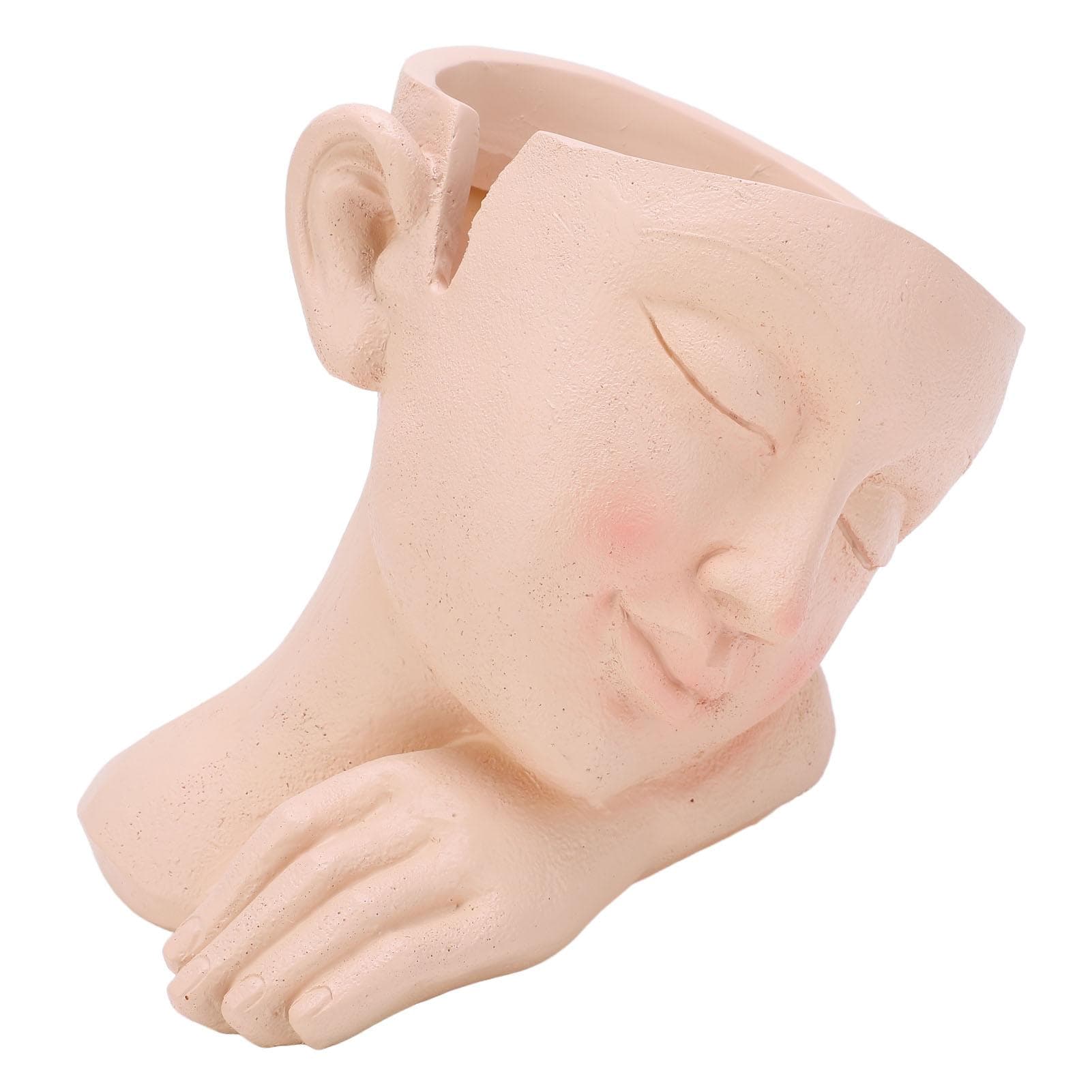 Flowerpot Simple Human Face Art Durable Lightweight Exquisite Beautiful Home Table Decoration