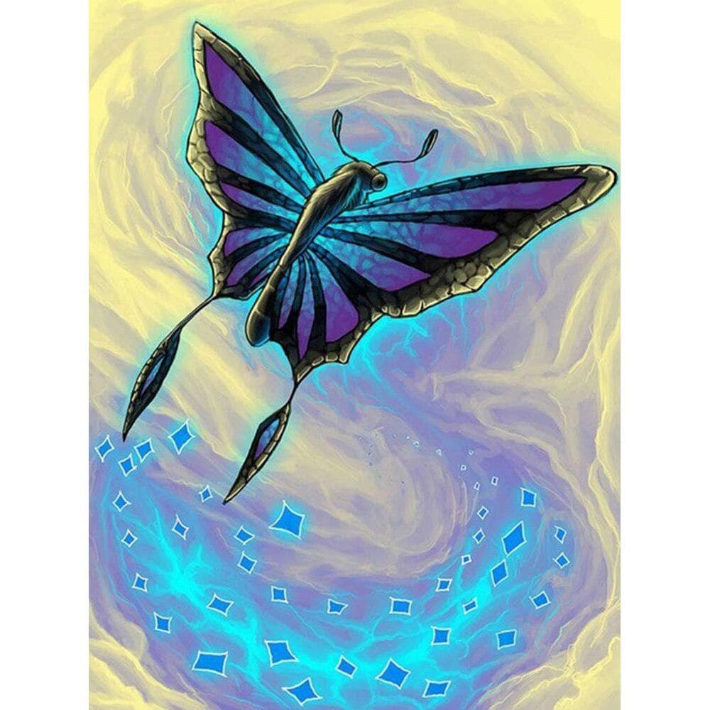 Diamond Embroidery Butterfly Pattern Beadwork Kit Full Round Diamond Painting Animals Painting 20X30CM