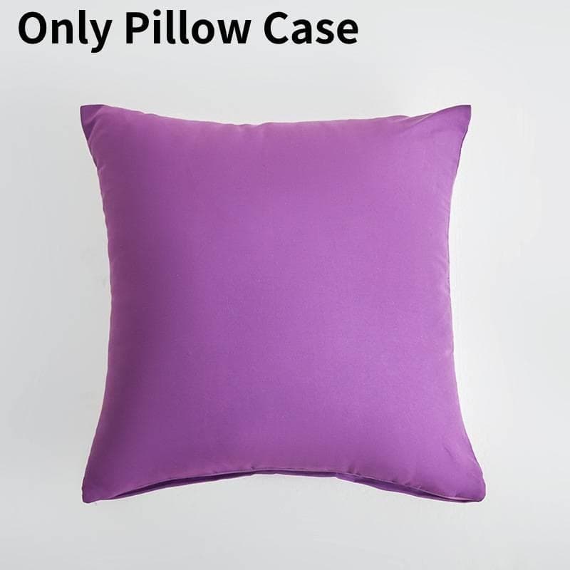 Luxurious Thick Plain Polyester Cushion Cover For Sofa And Living Room 18x18 Inches Purple