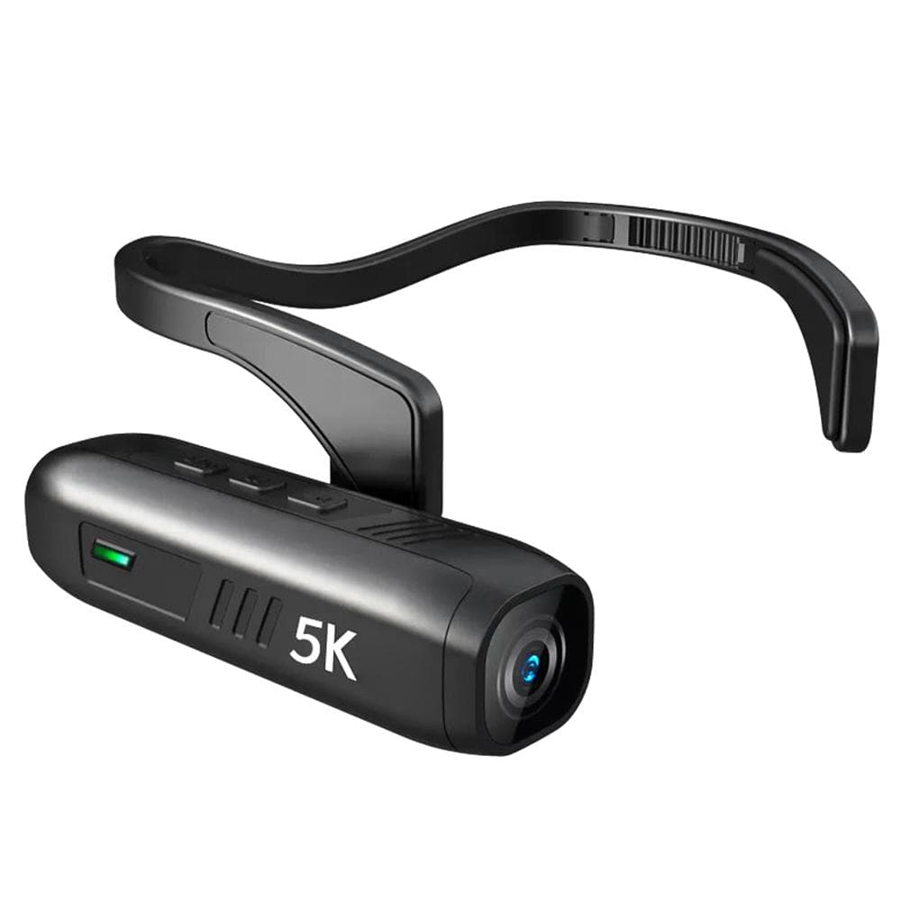 5K Head Mounted Camera Wearable WiFi Video Camera Camcorder Webcam 30MP Anti-shake IPX5 Waterproof black