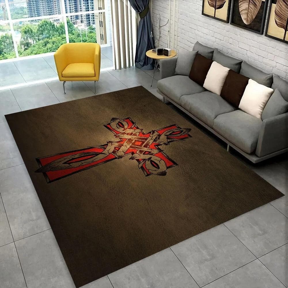 Holy Bible Cross Jesus Pray Area Rug,Carpet Rug for Home Living Room Bedroom Sofa Doormat Decor,kid Play Non-slip Floor Mat Gift 40cm x 60cm