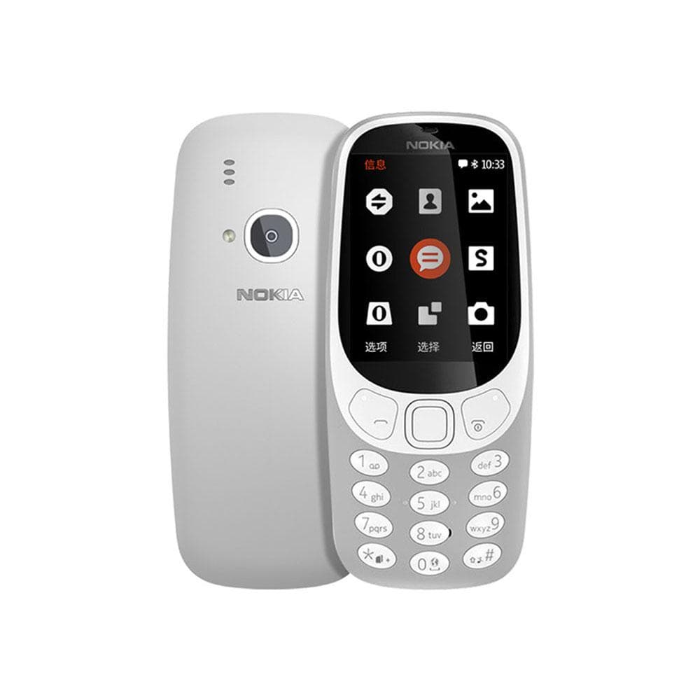 Refurbished Nokia Original Unlocked Nokia 3310(2017) Dual SIM 2G Mobile Phone With 1/2 SIM Simple Set gray