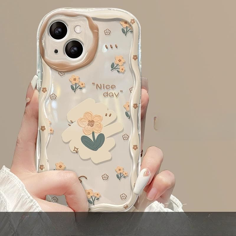 Applicable To Apple 16promax Mobile Phone Case IPhone 15 Small Yellow Chain 13/12mini Transparent Silicone Soft iPhone 6s Plus
