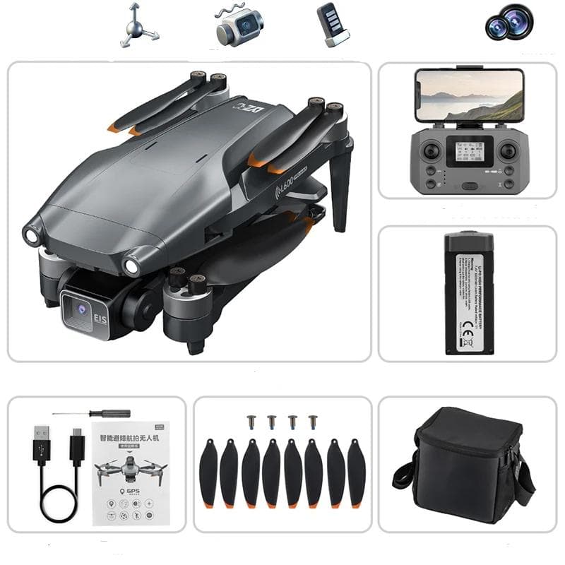 L600MAX 3-Axis Gimbal Professional Drone Laser Obstacle Avoidance Drone with Camera EIS Anti-shake Camera GPS 5G WIFI RC FPV Quadcopter L600-MAX-NO-OAS