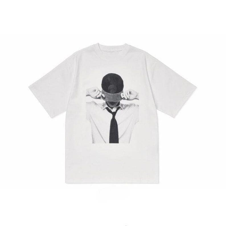 2026 BTS Summer Fashion Trendy Men Women Vintage Top Hip Hop Streetwear Oversized Tshirt Vintage Bangtan Shirt, Retro Black & White Aesthetic Shirts S blue