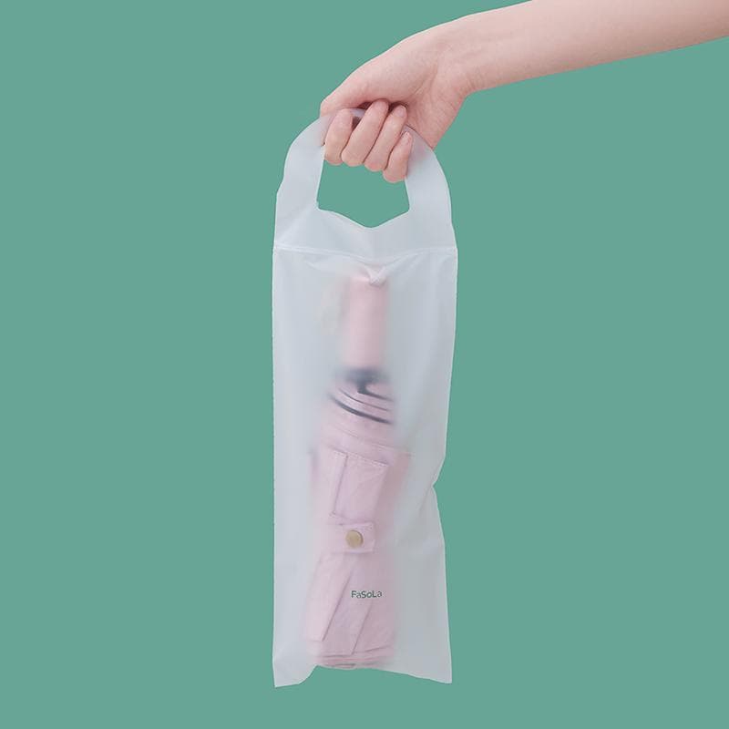 10PCS Semi-Transparent Umbrella Storage Bags, Waterproof Plastic Bags, Outgoing Water Cup Storage Bags, Wet Umbrella Bags white