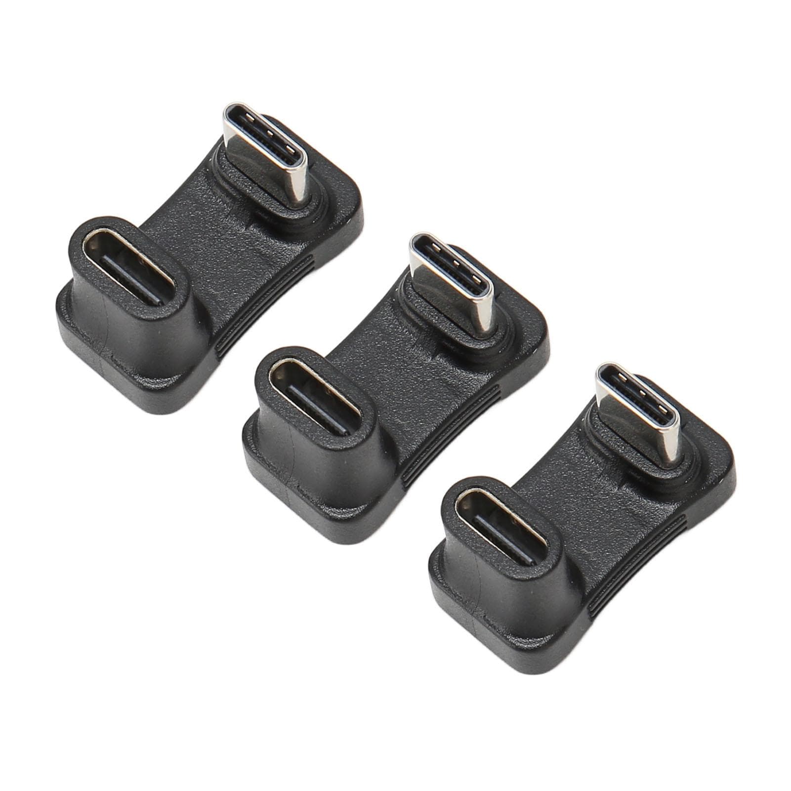 3Pcs Type C Male to Female Adapter U Shaped 100W 10Gbps 4K Supported 180 Degree USB C Adapter for