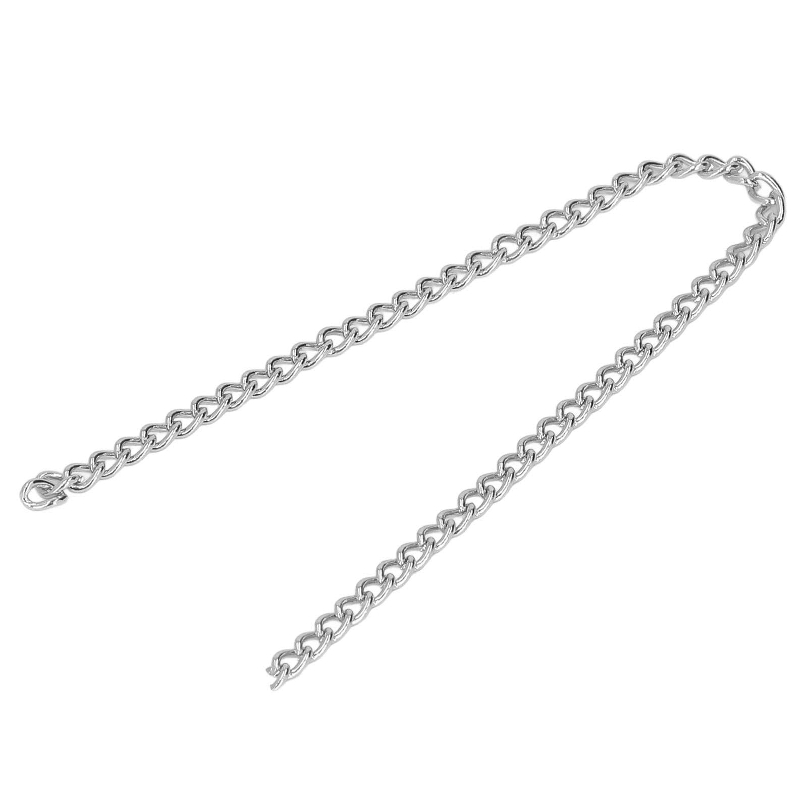 Metal Curb Chains 32.8 Feet Long Simple Elegant Style Durable Copper Metal Craft Chain for Jewelry silver