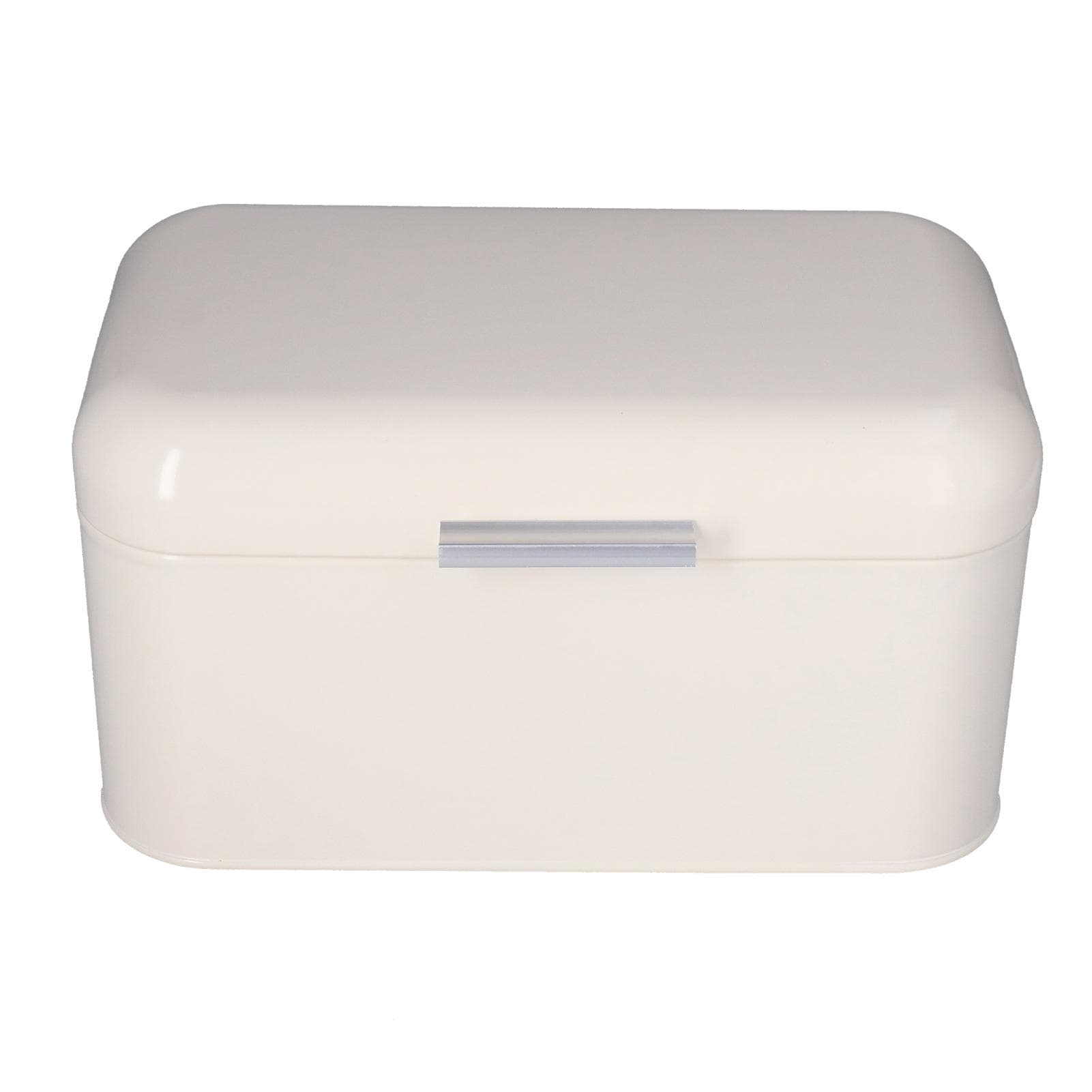 Milky White Bread Box Safe Odorless Large Capacity Anti Fingerprint Retro Tin Bread Box