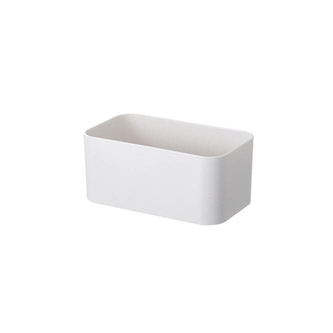 Wall Mounted Cosmetic Storage Box Bathroom Storage Rack Wall Shelf Hanger Organizer Holder Home Decor short white