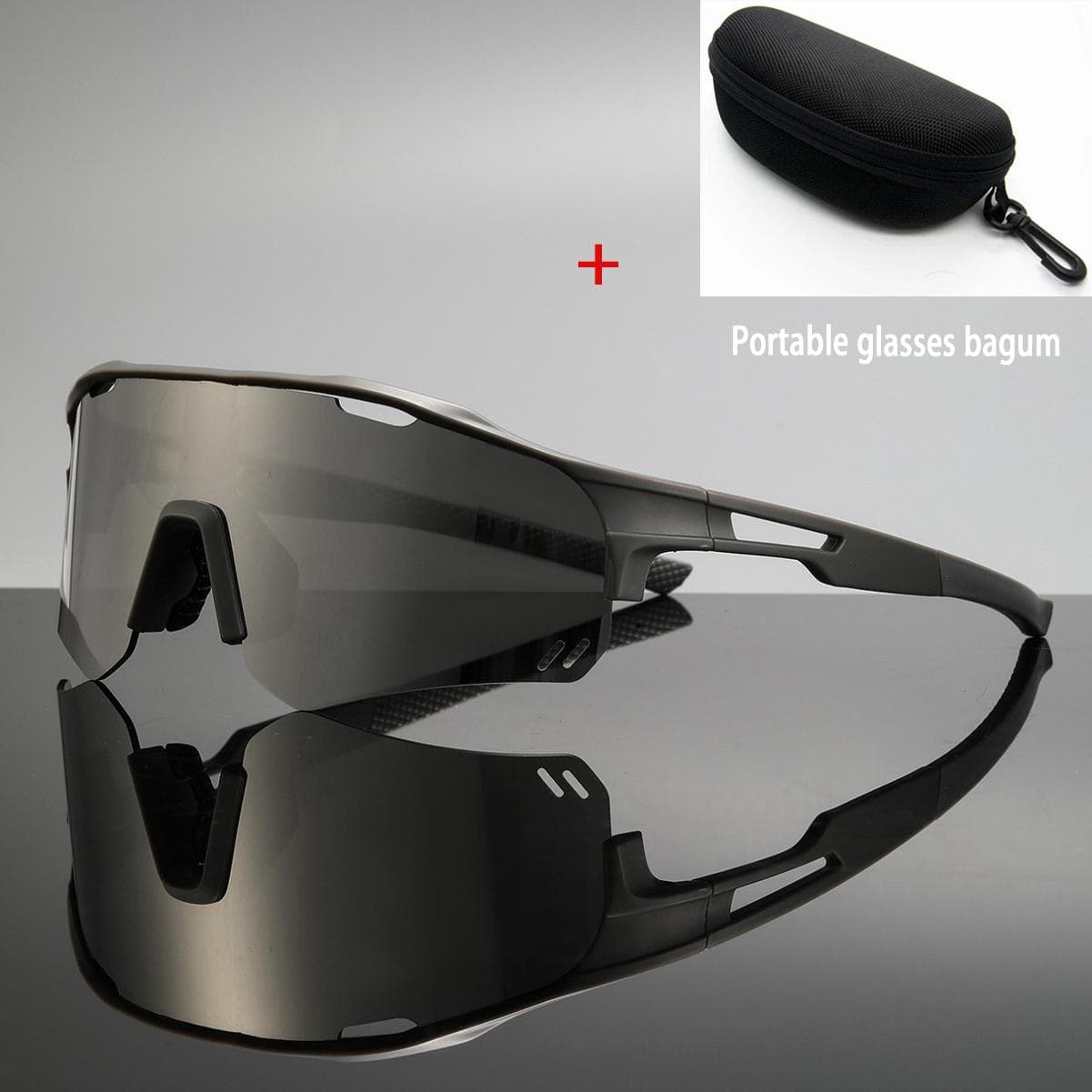 1PC Large Frame Colorful Sports Glasses Unisex Comfortable Fit UV Protection Durable Lightweight for Outdoor Activities