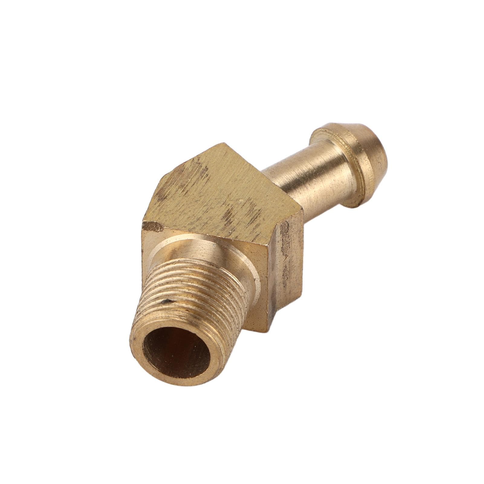Turbocharger Boost Hose Barb Fitting 45 degrees Elbow 18in 27 NPT Thread Brass Replacement for Garrett T