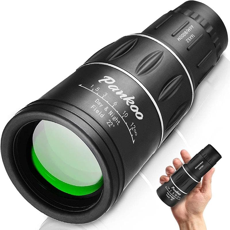 Monocular Telescope 16X52 High Power Prism Compact Monocular Adults Kids HD for Bird Watching Hunting Hiking Concert Travelling black