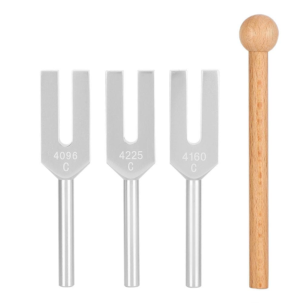 C4096 C4160 C4225 Aluminum Alloy Tuning Fork Sound Healing Therapy Tool Set with Hammer