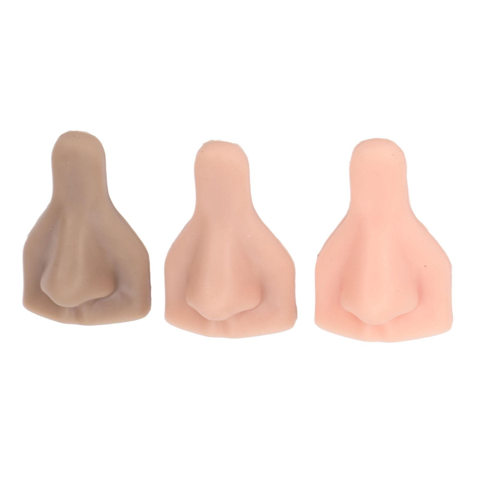 3Pcs Silicone Nose Model Soft Flexible 3D for Practicing Suture Teaching Instructions
