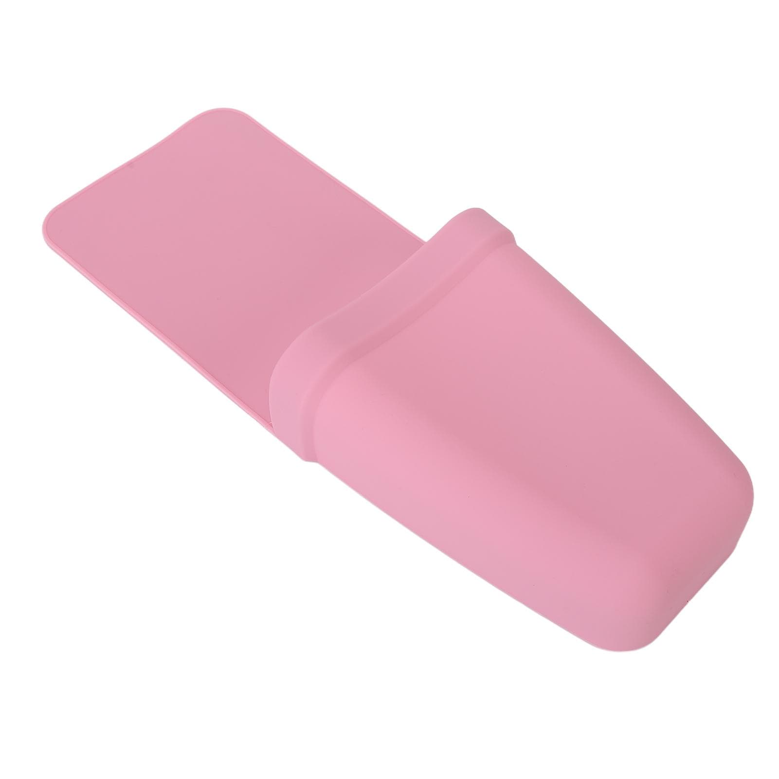 Heat Resistant Silicone Pouch Protective Soft Washable Silicone Flat Iron Case Holder for Cutlery pink