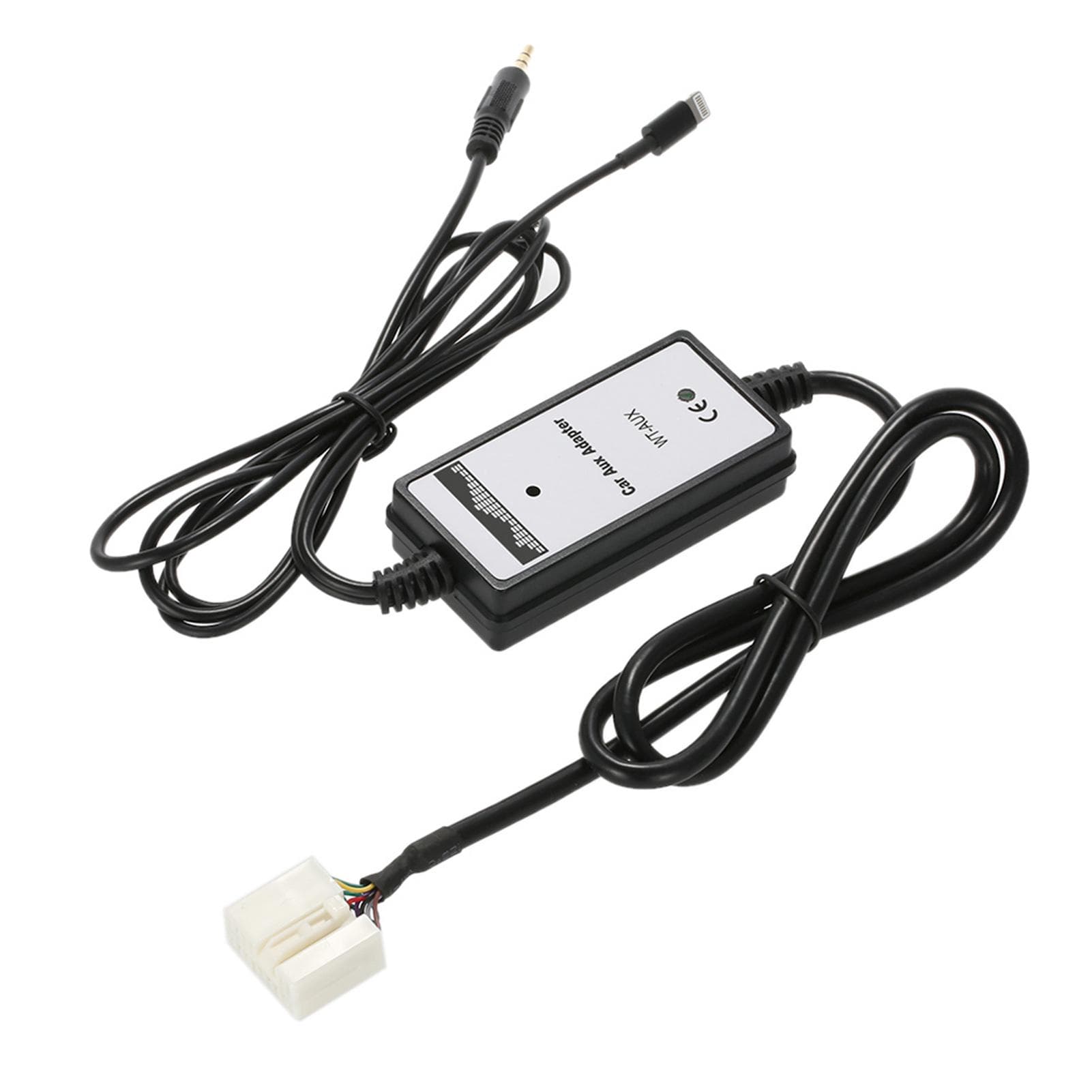 For Honda Acura 6Pin Car 3.5mm Aux-in Audio Adapter USB Interface Charging for iPhone5 6 6s 6plus black