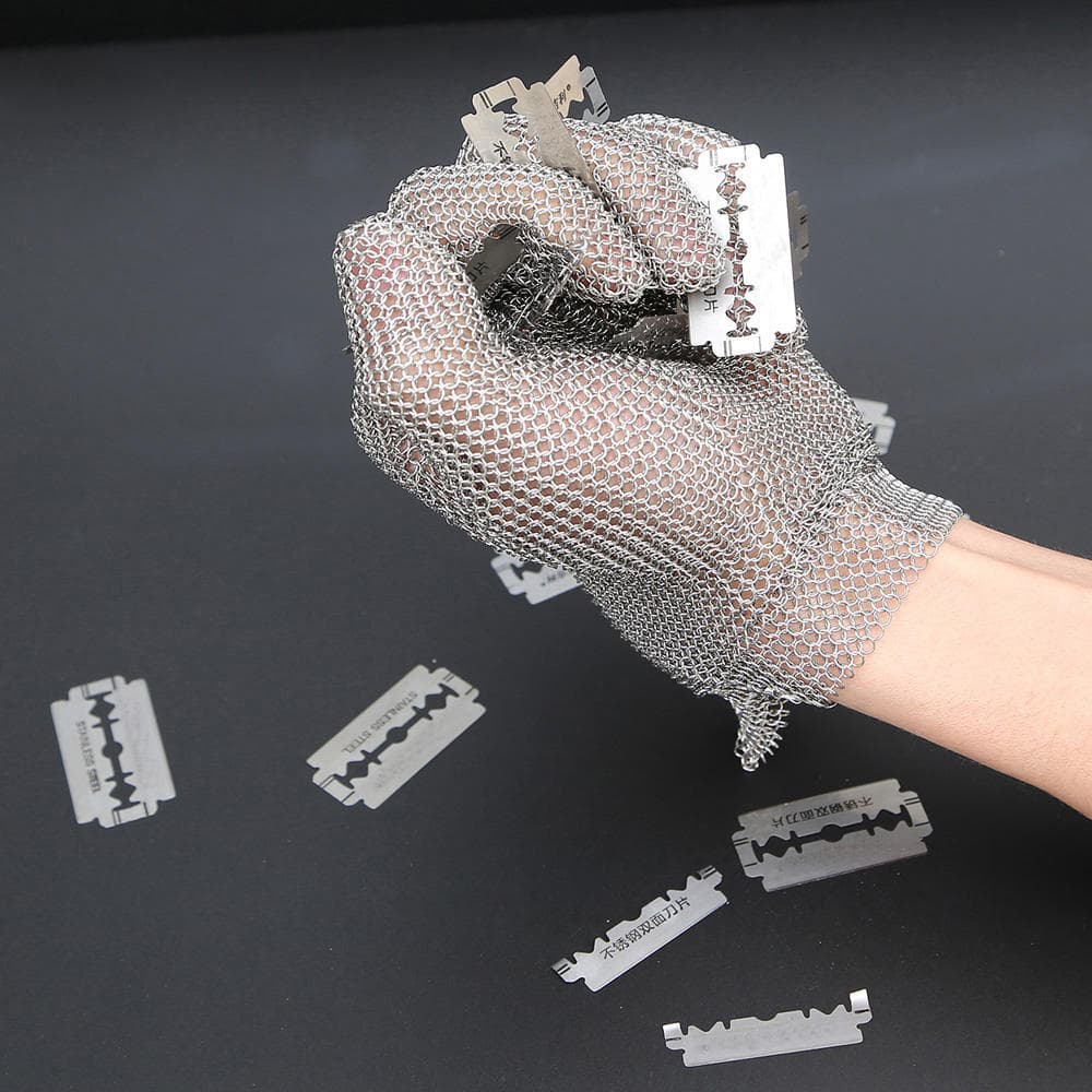 Highquality 304L Stainless Steel Mesh Knife Cut Resistant Chain Mail Protective Glove for Kitchen M