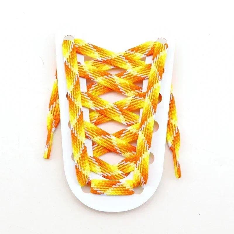 1 Pair Sneaker shoelace Colorful Striped shoelace 1CM Wide Flat Shoe Laces 100/120/140/160CM Shoe Laces Shoe Accessories 140cm