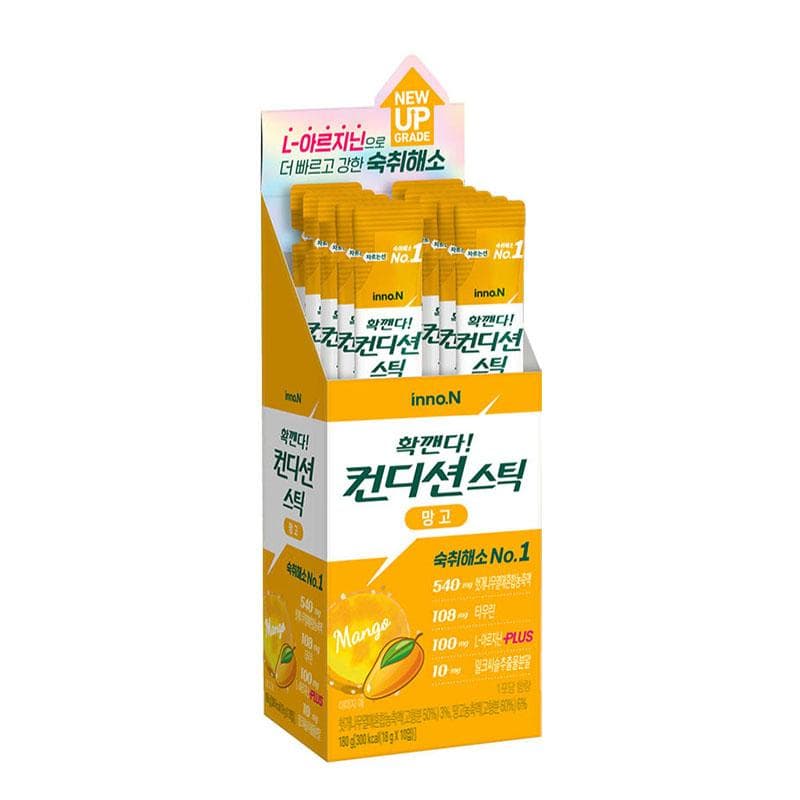 CJ Condition Hangover Cure Stick Jelly & Pills – Korean Liver Care Drink with Milk Thistle Mango 18g x 10P