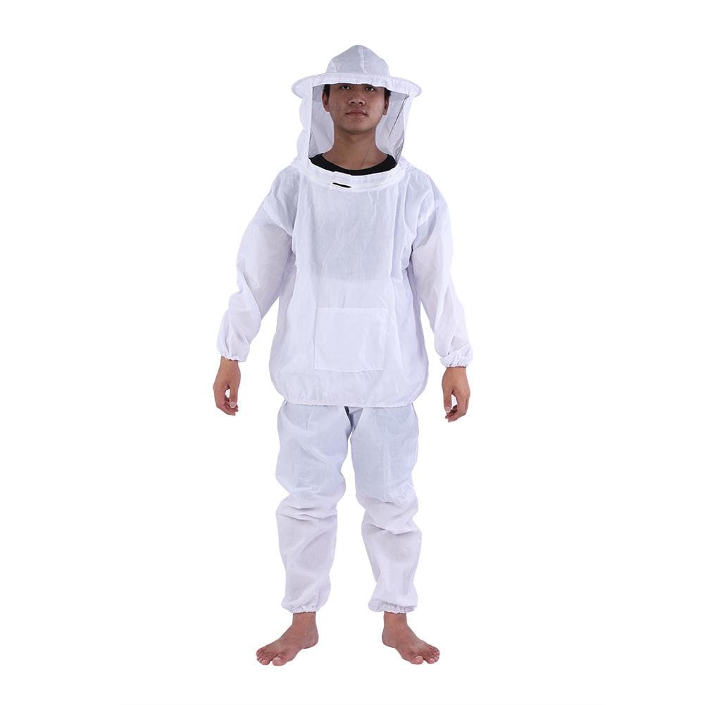 Professional Beekeeper Protective Suit Beekeeping Equipment Hooded Jacket   Pants Black
