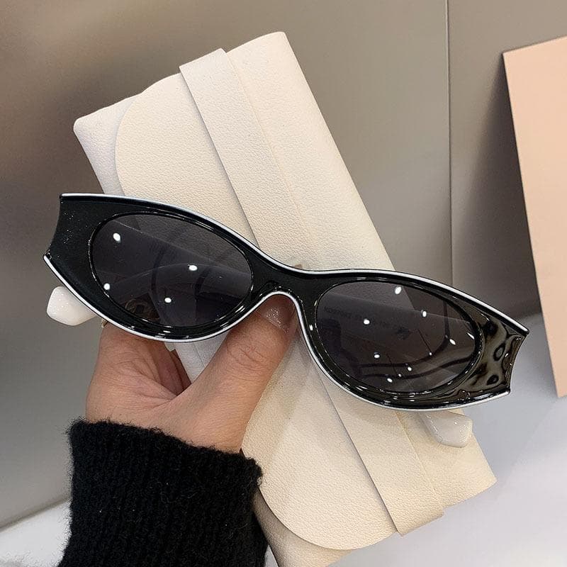 Vintage Oval Sunglasses UV400 Protection Women Summer Fashion Shades Outdoor Travel Street Style Sun Glasses