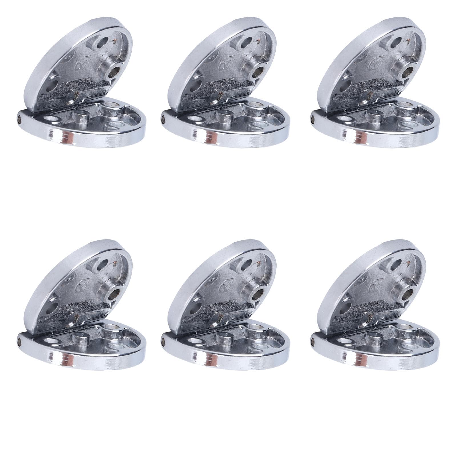 6Pcs Flip Hinge Folding Zinc Alloy Butt Hinges Furniture Hardware Fittings for Wardrobe Drawer