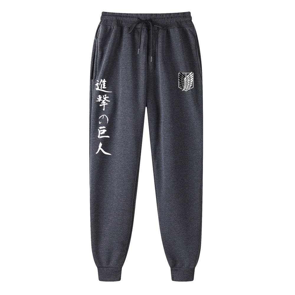 Anime Attack on Titan Printed Men's Joggers Brand Man Casual Trousers Sweatpants Fitness Workout Running Sporting Pants Clothing M