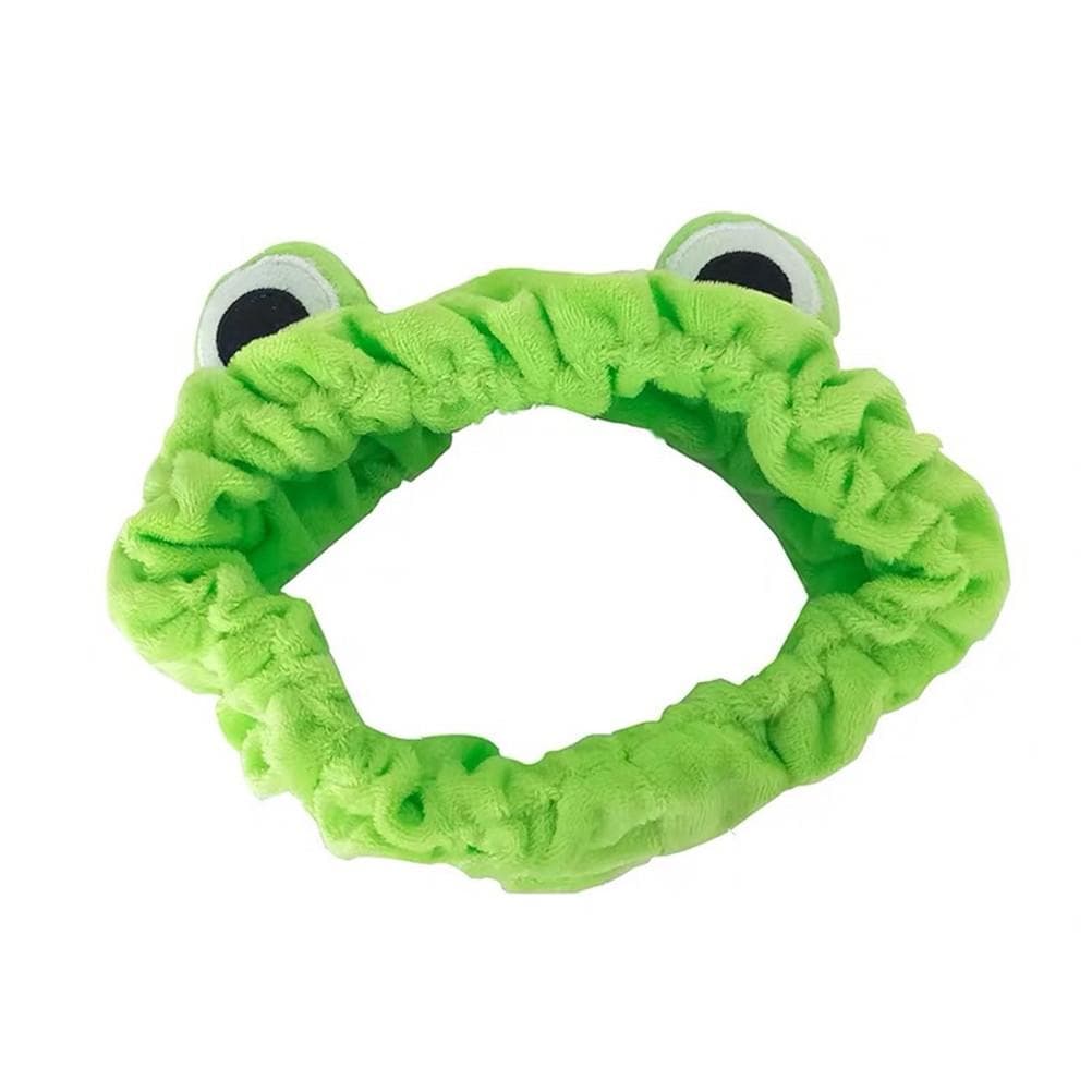 Women Animal Hair Accessories Frog Makeup Headband Wide Brimmed Elastic Hairbands for Washing Makeup