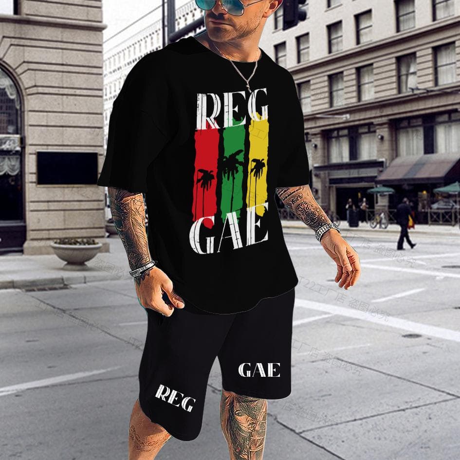 Summer BoB Marley Reggae T Shirt Sets Fashion Jogging Short Sleeve Harajuku Suit Men Tracksuit 3D Printed Breathable Clothes 6XL L