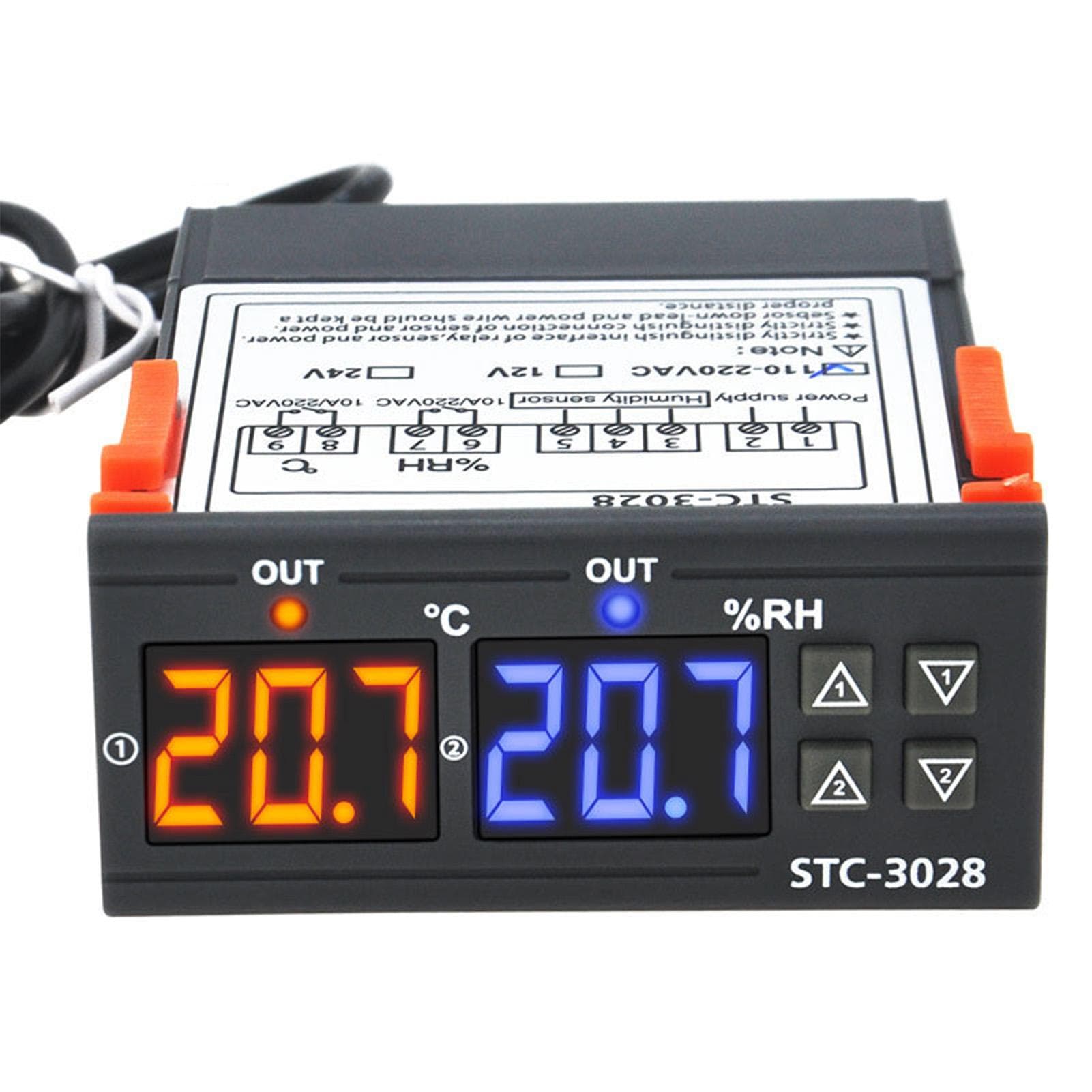 Digital Temperature Humidity Controller ?20 celsius  to +80 celsius  00percent  RH to +100percent  Accurate Hygrometer