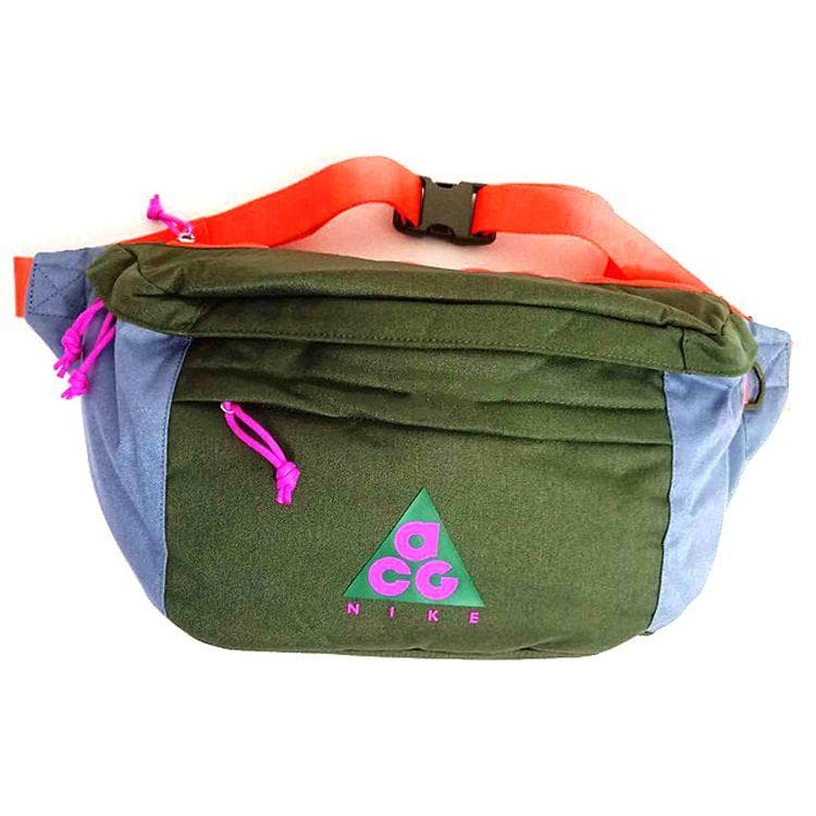 Nike Trendy Patchwork Crossbody Waist Bag Unisex bags Green BA5836-325 Green