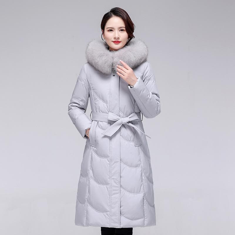 Winter New Medium and Long Middle-aged and Elderly Women's Clothing Slim and Thin Thickened Large-size Coat 4XL