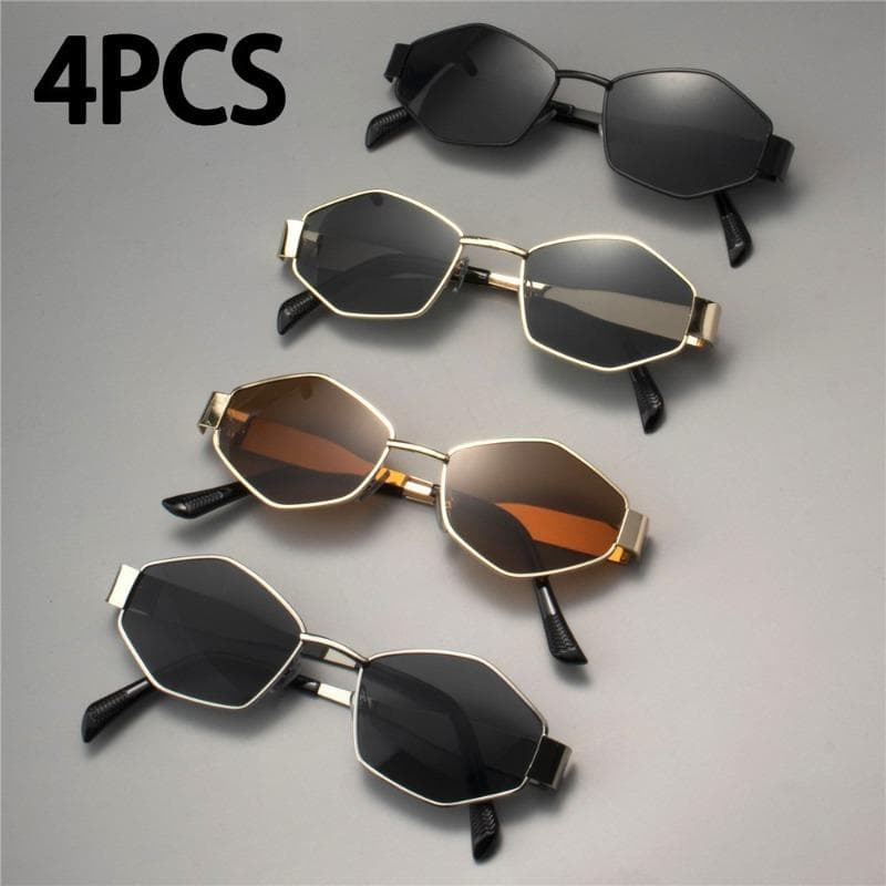1/4PCS Fashion Metal Frame Glasses for Parties Weddings Festivals Trendy Decorative Eyewear