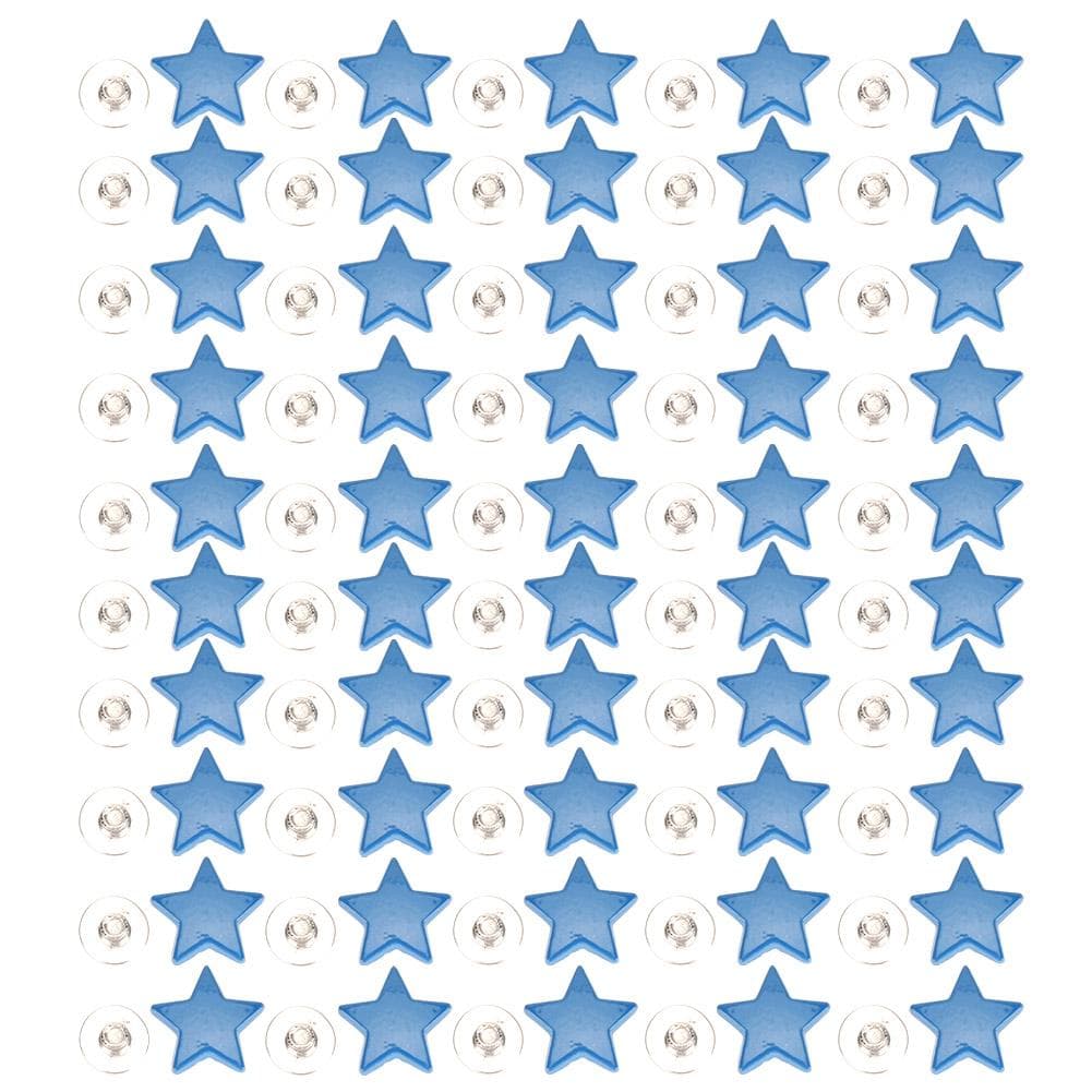 50 Sets Star Shape Rivet Screw Anti‑Rust Clothes Decoration Accessories Zinc Alloy 12MM