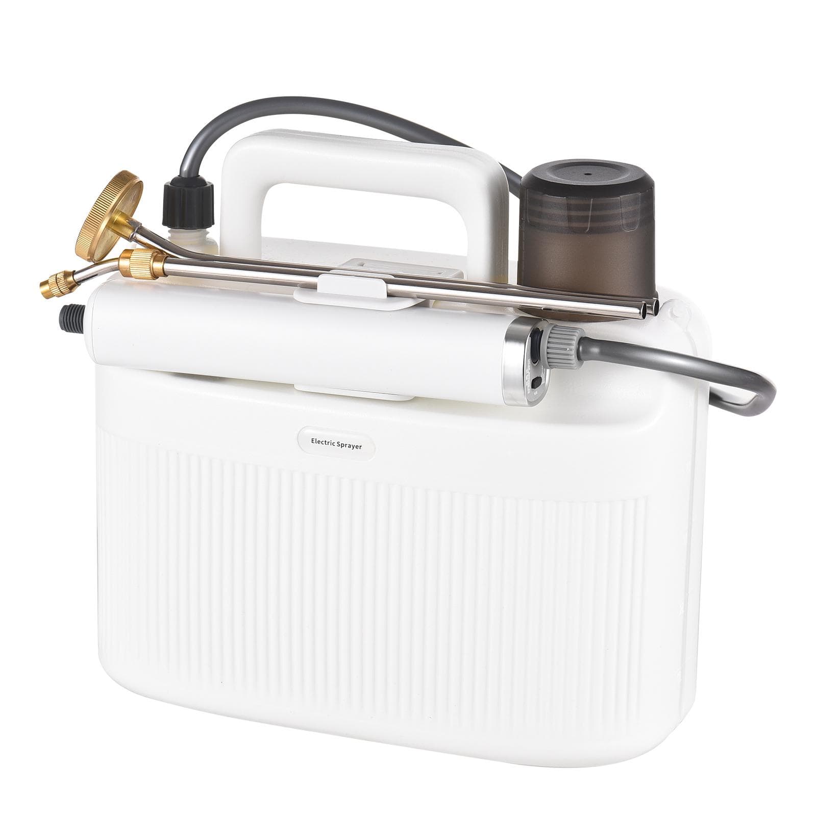 5L Electric Garden Sprayer Pump Sprayer with 2200mAh Rechargeable Battery Plant Mister with 2 white