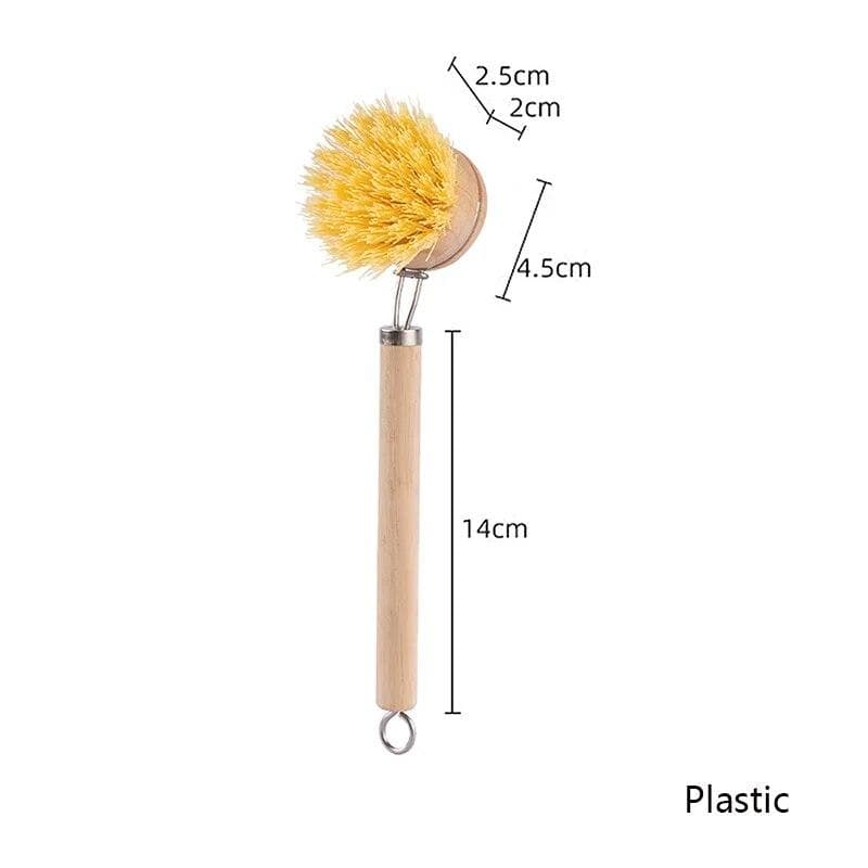 1Pcs Dish Brush Long Wooden Handle Household Cleaning Brush For Kitchen Cleaning Tool