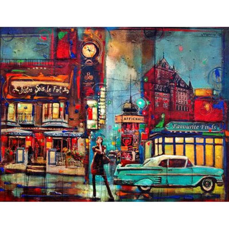 5D DIY Diamond Painting Colorful World Embroidery Mosaic Cross Stitch Rhinestone Decoration 20X30CM