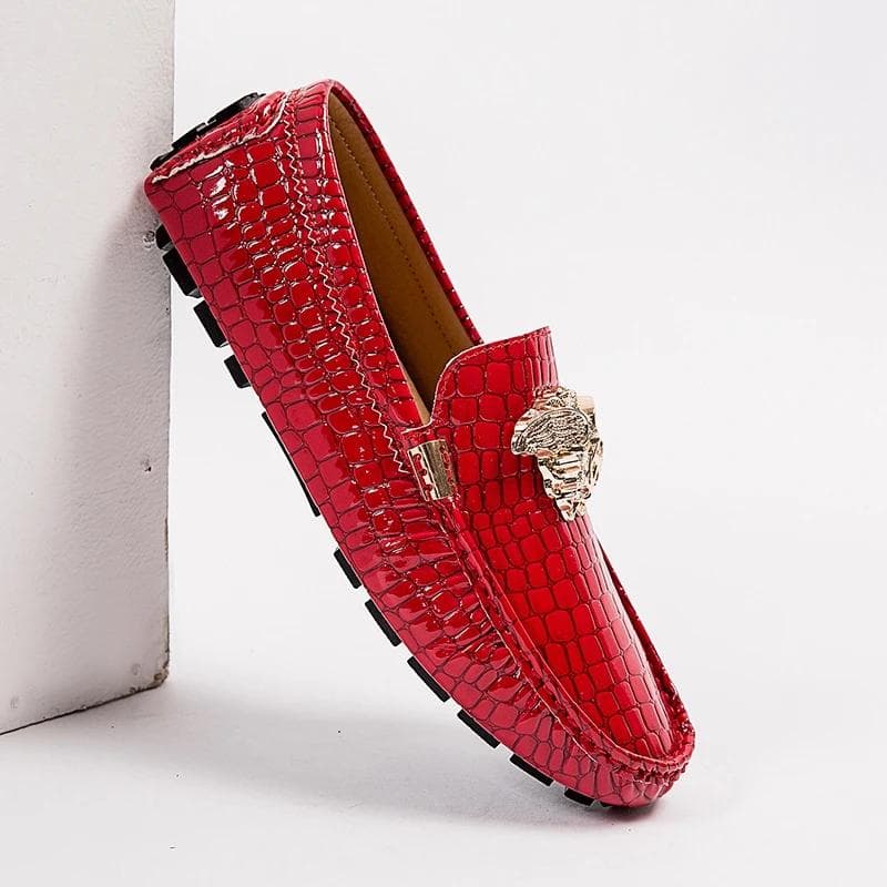 Ladies Moccasin Loafers Casual Shoes High Quality Men's Leather Shoes Snake Pea Shoes Spring Summer Leather waterproof 41