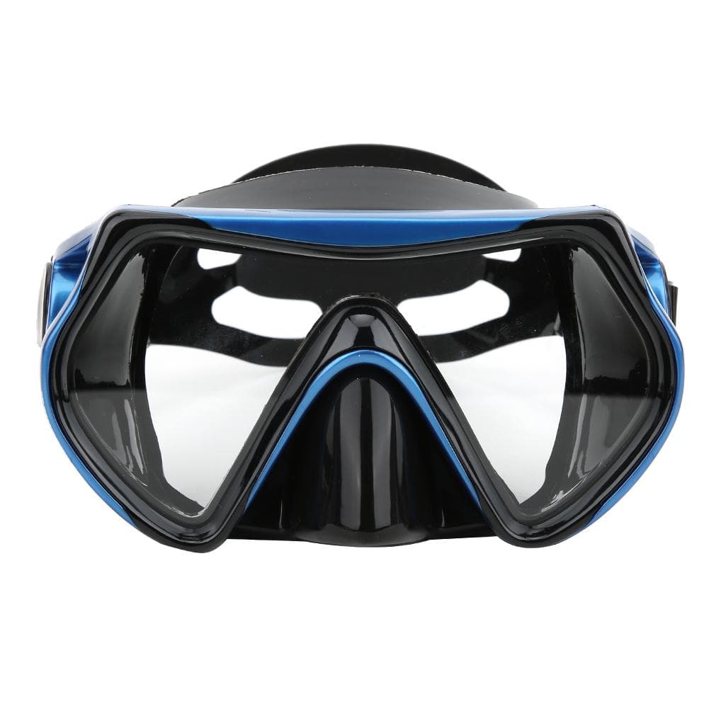 Silicone Adults Snorkeling Goggles Toughened Glass Large View Swimming Glasses Diving EquipmentBlue