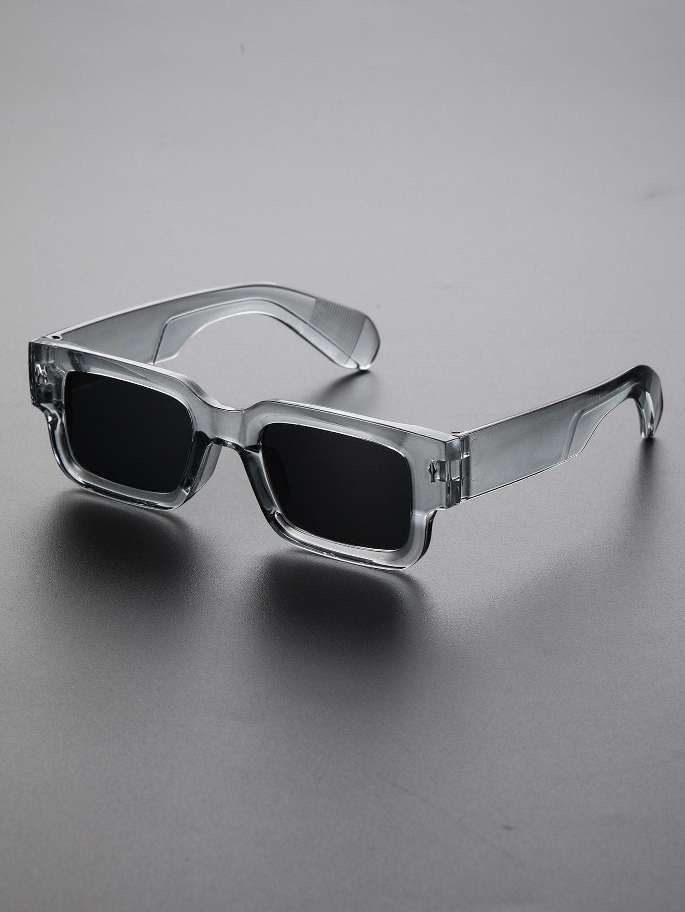 1PC Unisex Square Plastic Frame Sunglasses UV Protection Trendy Classic For Outdoor Travel Accessories