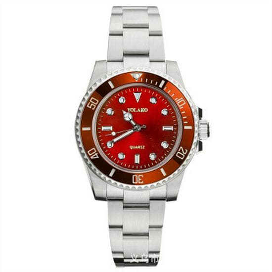 YOLAKO Celebrity Submariner: Stainless Steel Fashion Watch red