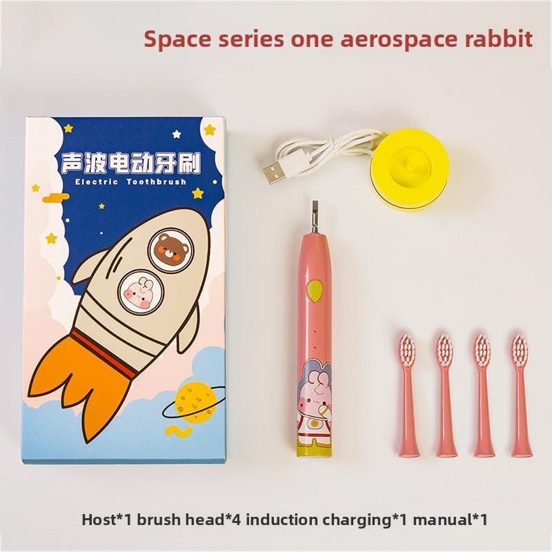 Children's Sonic Electric Toothbrush Gift Box DuPont Brush Head Induction Charging Seat Waterproof UV Pattern