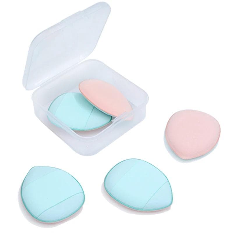 5Pcs Mini Finger Puff Foundation Small Air Cushion Powder Sponge Face Concealer BB Cream Cosmetic Applicator Makeup Tools 5pcs blue