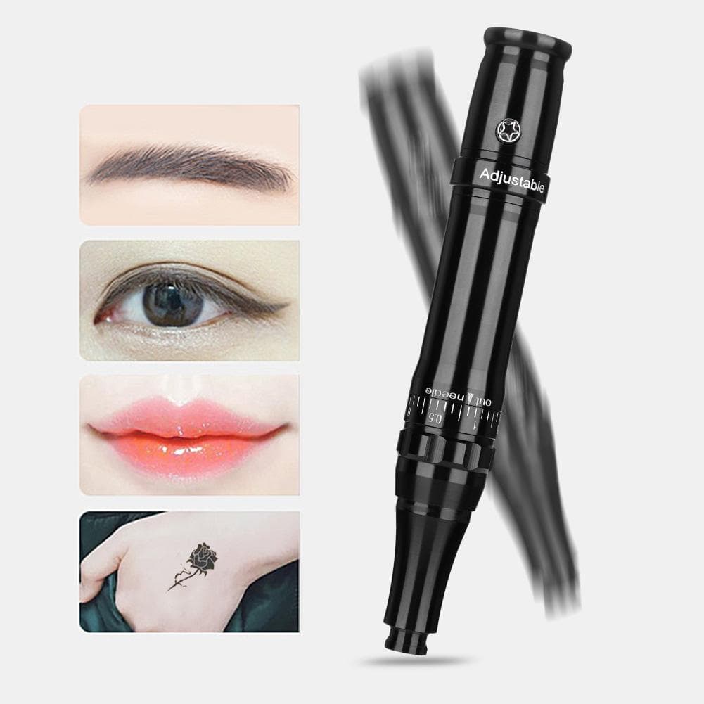 35000RPM Permanent Makeup Machine Eyebrow Eyeliner Lip Tattoo Pen Black US Plug