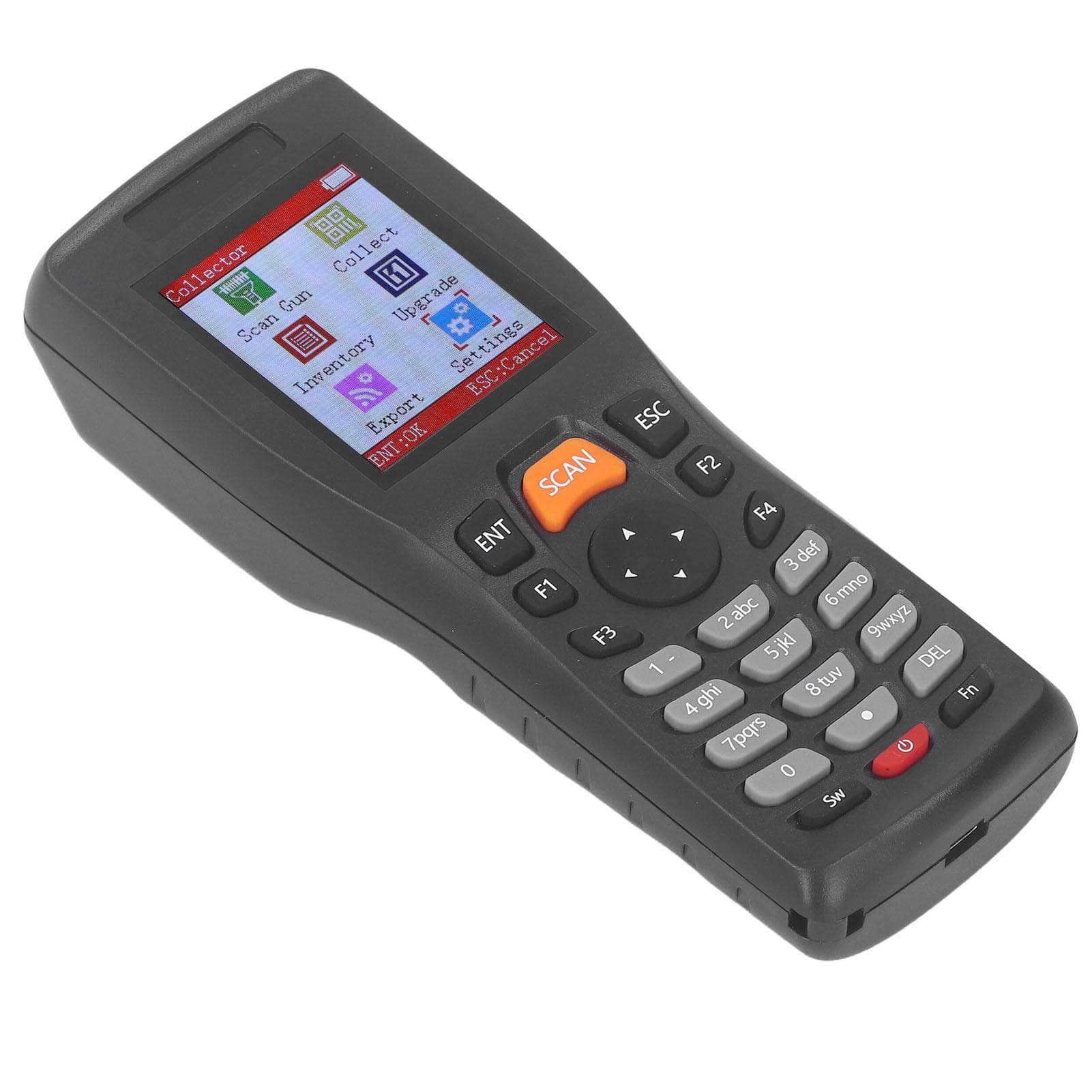 1D Barcode Scanner 2.4GHZ Wireless Data Collector Portable Inventory Scanner 2.2 Inch Color Screen